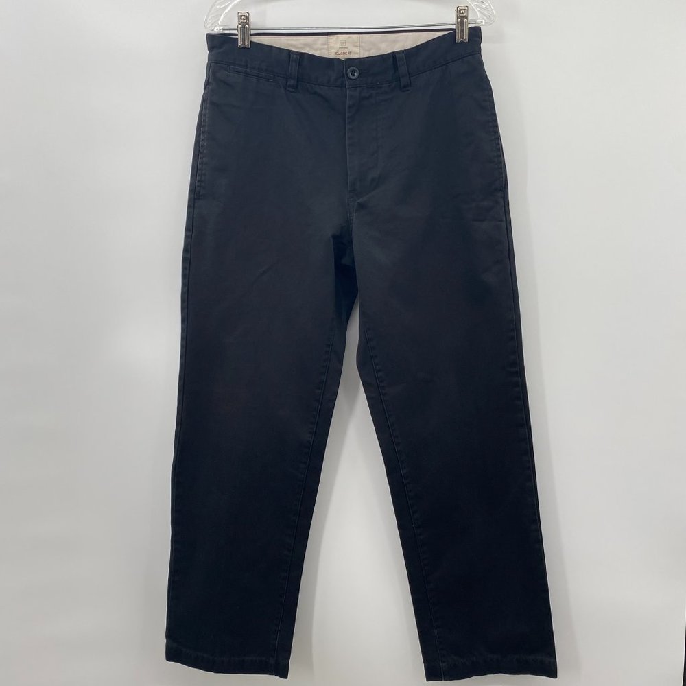 GAP KHAKIS CHINO CLASSIC FIT PANTS SLACKS BLACK UNISEX 30 x 30
